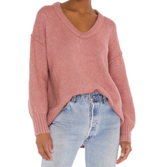 Free People Brookside Tunic Sweater in Alpine Rosesoze M - Picture 3 of 11